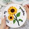 3-Pack Sunflower Embroidery Kit for Beginners – Cross Stitch Set with Bee & Summer Flower Patterns, Hoops, Needles & Instructions for Adults DIY Needlepoint